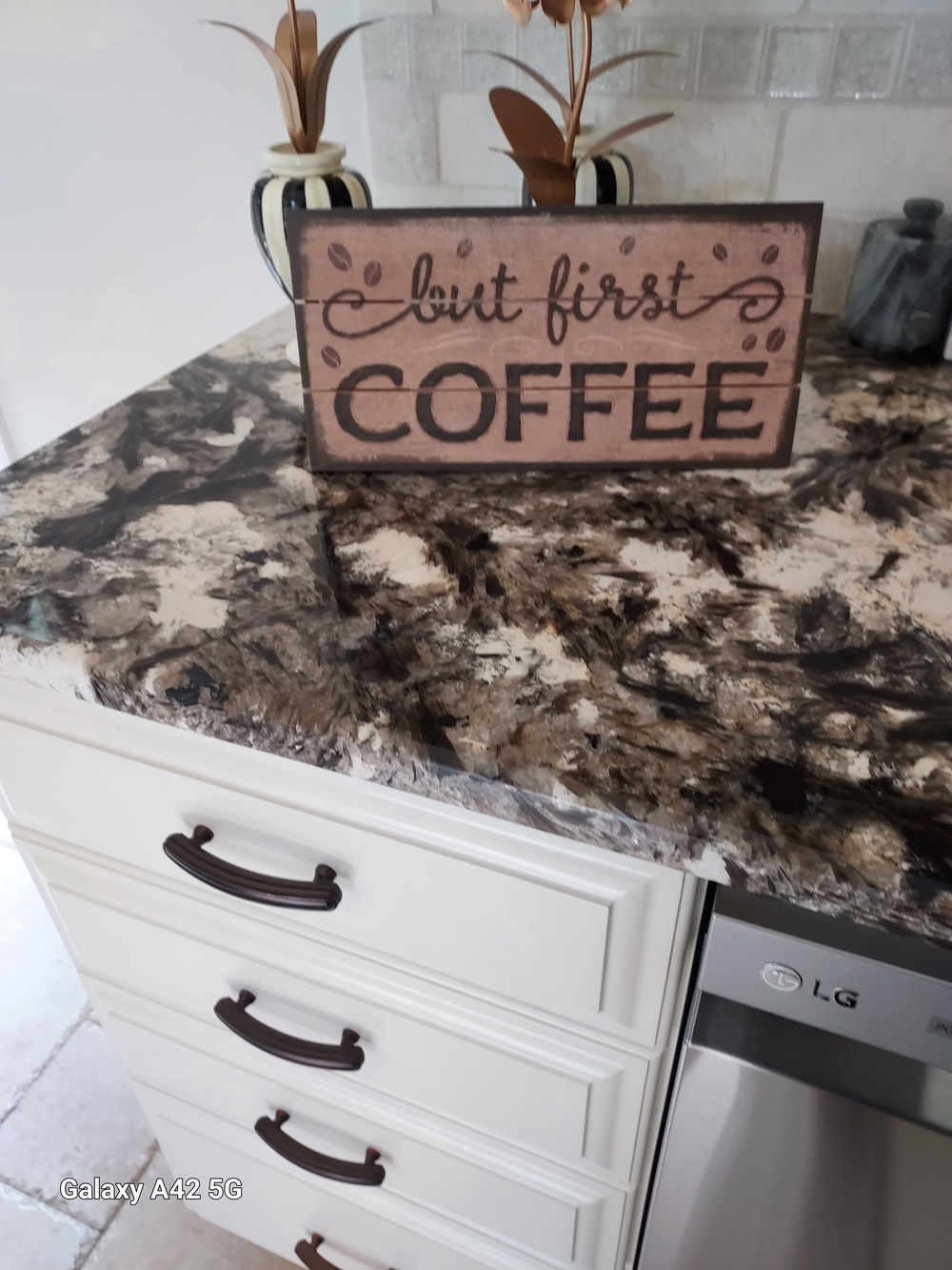 But First Coffee Wooden Sign - Brown